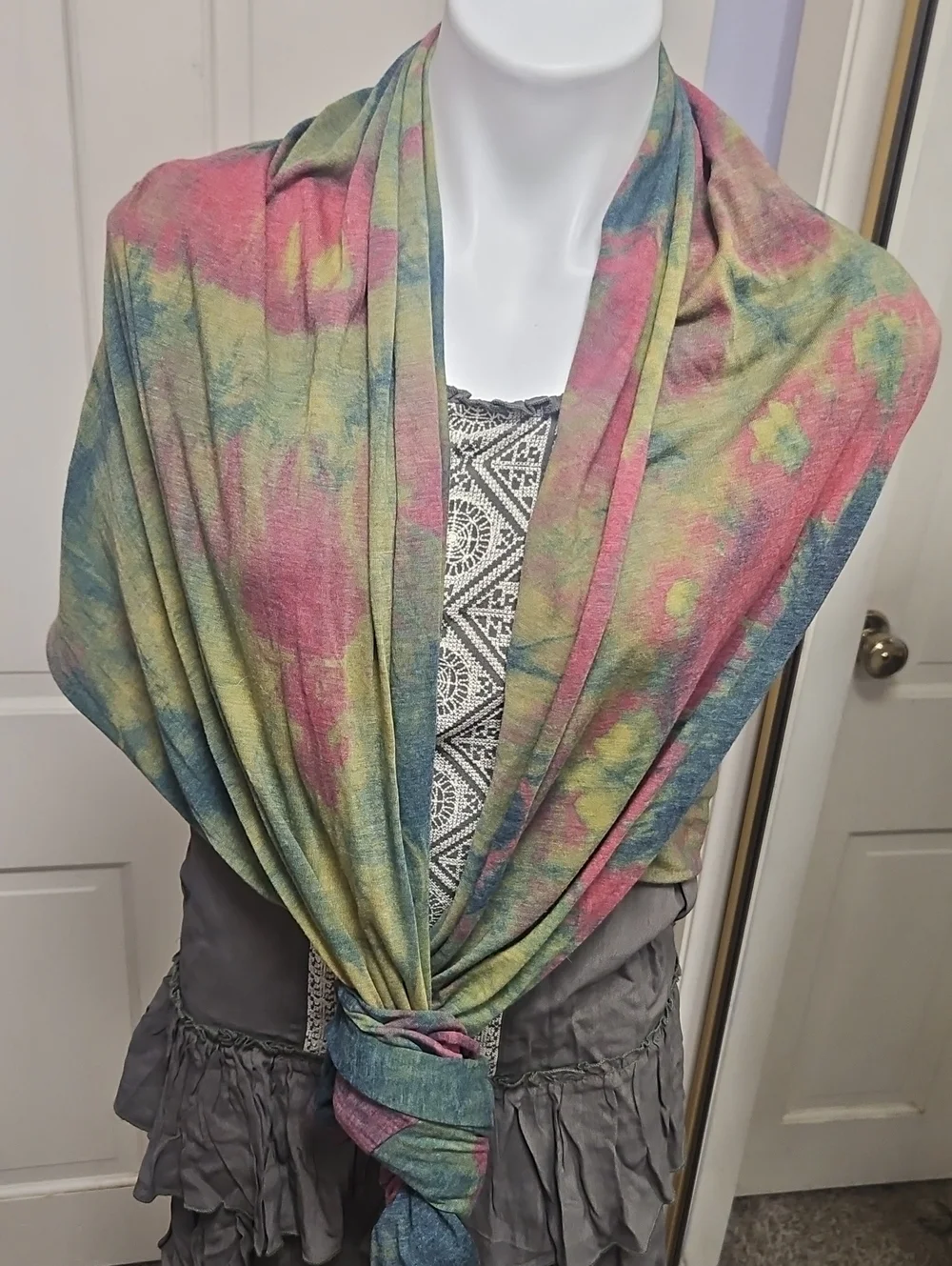 Hand Dyed Beautiful Multicolor Lightweight Infinity Scarf
